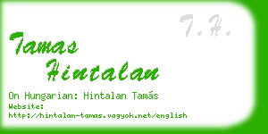 tamas hintalan business card
